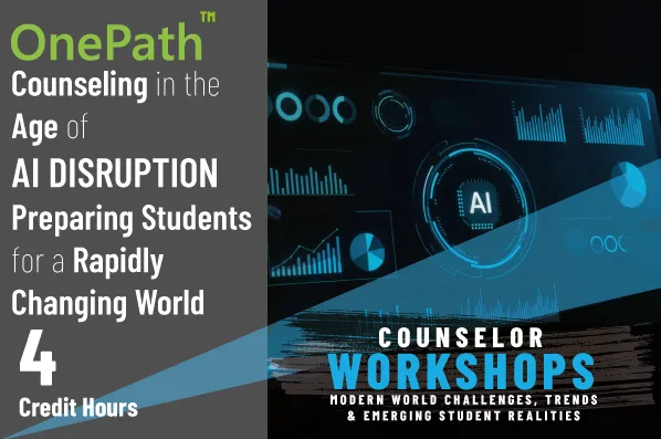 School counselor helping students prepare for AI disruption and changing future career pathways