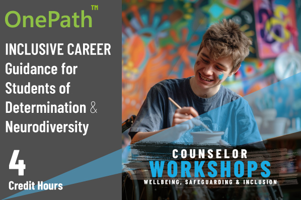 School counselor providing inclusive career guidance for students of determination and neurodiverse learners