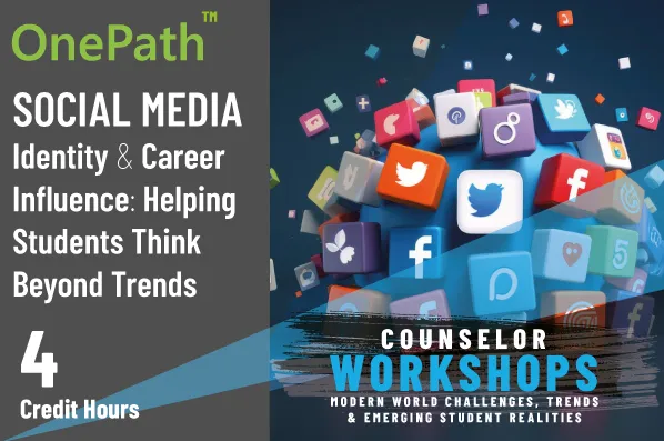 School counselor guiding students through social media influence identity and career decision-making