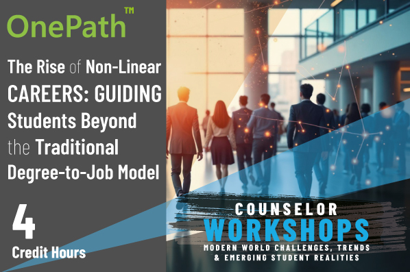 School counselor explaining non-linear careers freelancing entrepreneurship and flexible career pathways to students School counselor explaining non-linear careers freelancing entrepreneurship and flexible career pathways to students