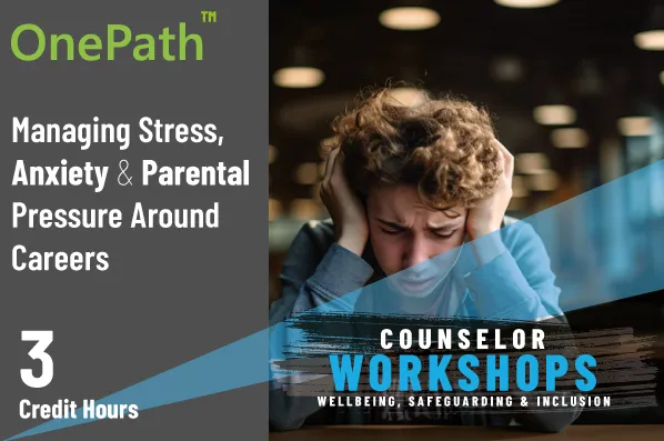School counselor helping students manage stress anxiety and parental pressure around career decisions