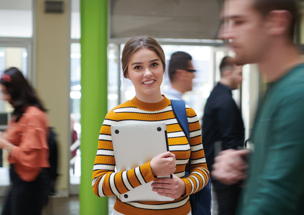 High school student attending a OnePath educational event focused on university exploration, career guidance, and student engagement